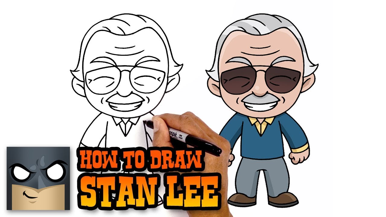 How to Draw Stan Lee | Tribute Tutorial - YouTube