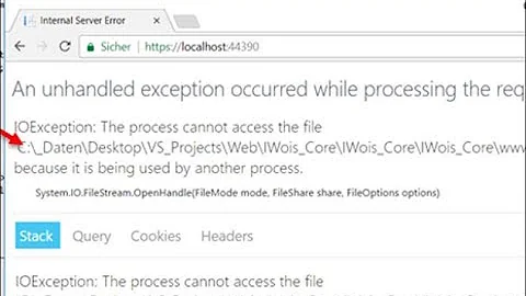 Solved: IOException The process cannot access the file   Asp.Net Core MVC IOError