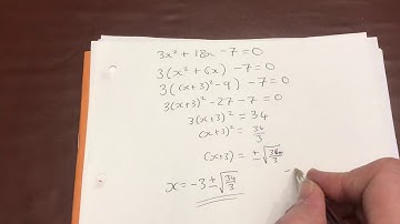 Solving Quadratics by Completing the Square (Coefficient of x squared is not 1)