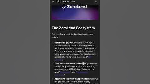ZEROLEND INFORMATION VIDEO 🥰 $ZERO #Zerolend