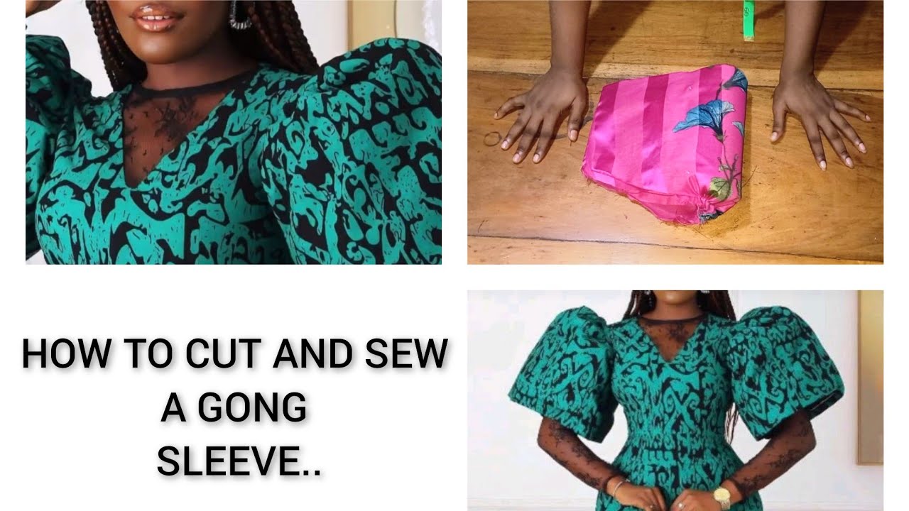 HOW TO DRAFT, CUT AND SEW A GONG SLEEVE..|| BEGINNER FRIENDLY TUTORIAL.