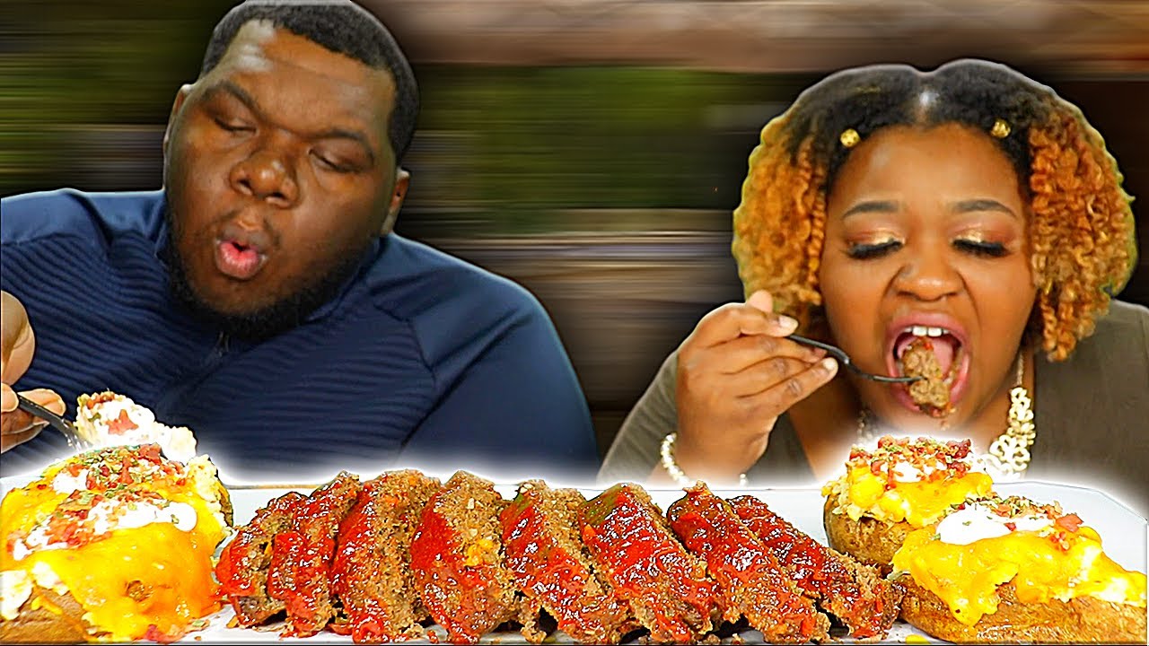 HOMEMADE MEATLOAF AND TWICE-BAKED POTATOES MUKBANG!!! | RANDOM CONVERSATION AND DOUG SALT REVIEW!!
