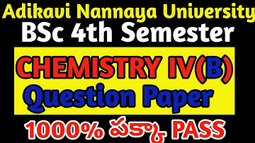 AKNU sem 4 #Chemistry Paper 5 Model Question Paper #aknu_4thsem_chemistry_model_question_paper #aknu