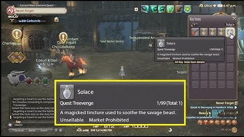 Bottle of Solace | Treevenge | Final Fantasy XIV Online | Quest