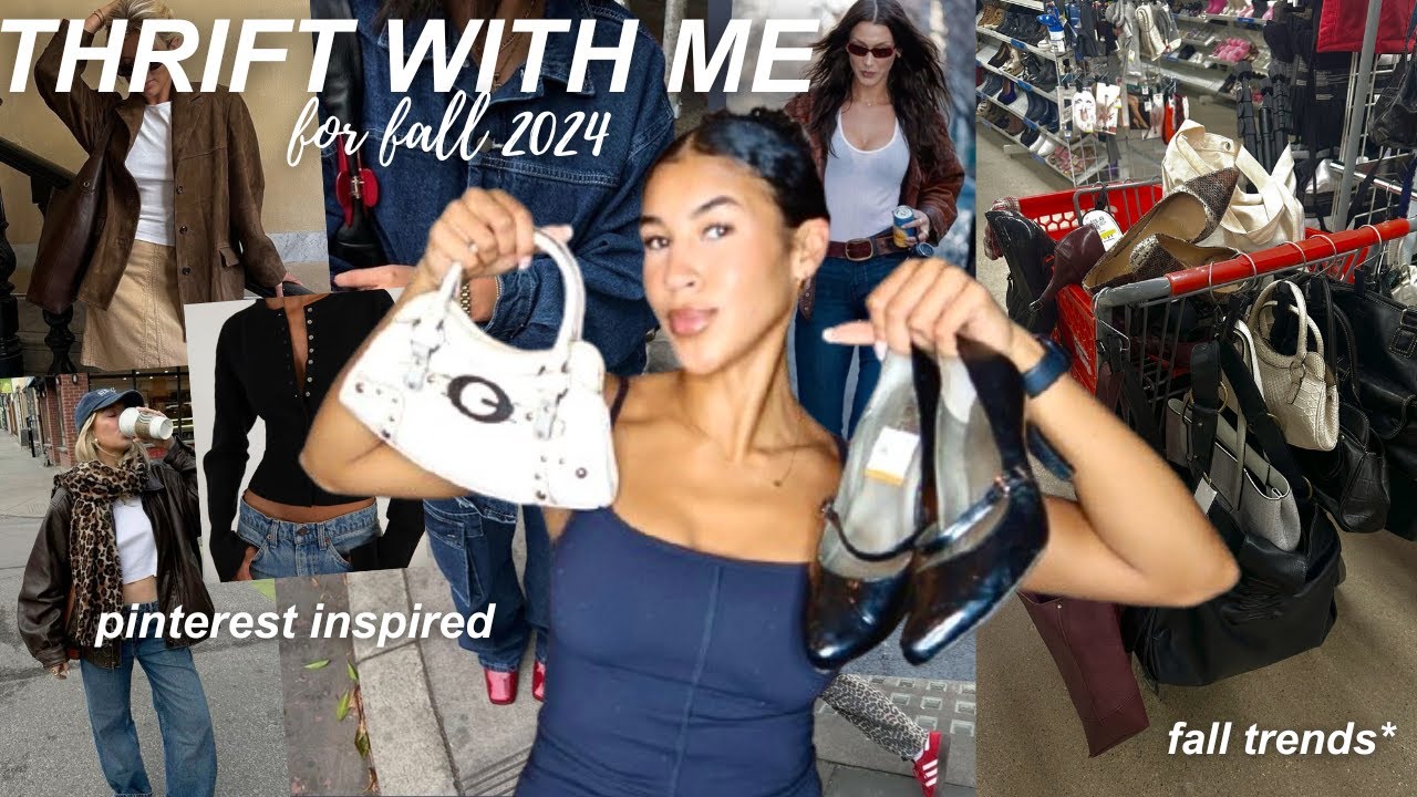 THRIFT FALL 2024 TRENDS WITH ME! (HUGE haul + try on) - YouTube