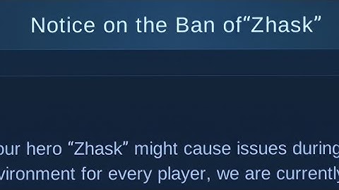 ZHASK IS BANNED FOREVER??