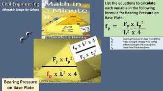 Bearing Pressure on Base Plate PRESOLVED CIVIL ENGINEERING