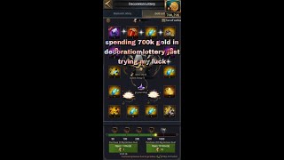 Clash Of Kings : Spending 700k Gold In Decoration Lottery Just Trying My Luck😂| Decoration Lottery
