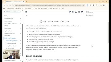 2025 Week 7-1 - 3NM4 lecture 2025 10 28 - Differential equations - explicit time steppers