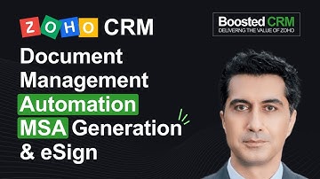 Document Management Automation in Zoho CRM - MSA Generation & eSign