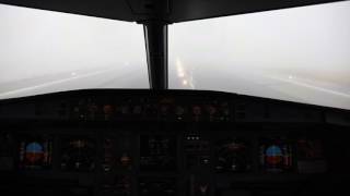 Автоматическая посадка А-321 в Вене / Airbus A-321 CAT III Autolanding at LOWW (Cockpit view)