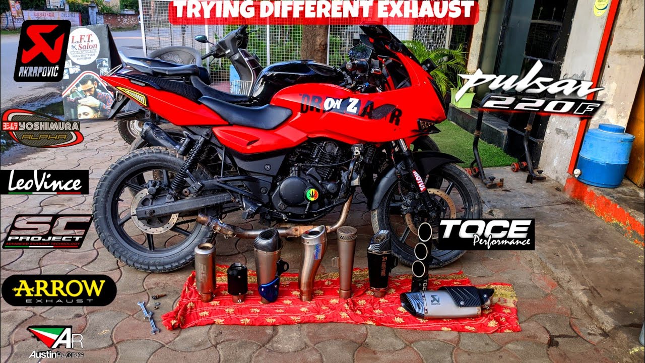 Trying different exhaust in my Pulsar 220 bast exhaust 2022  leovince   yoshimora sc project   AR