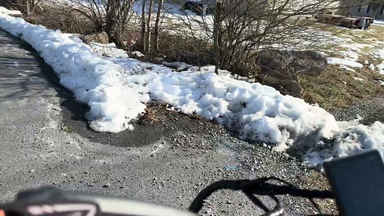 Warm day in the snow on the Lectric Trike 