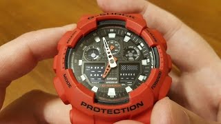 Casio G-Shock GA-100B-4AER - tryb serwisowy [PL]