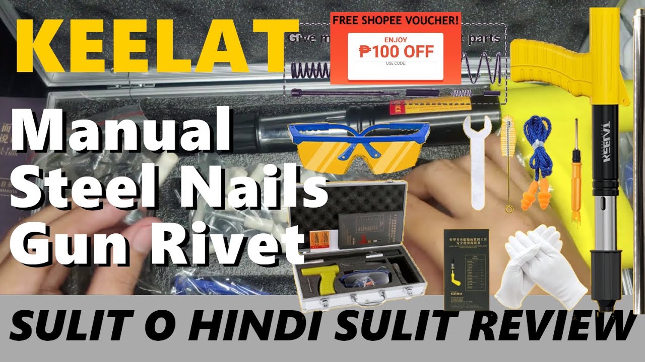 KEELAT Manual Steel Nail Gun (With 100php Shopee Vouncer) YouTube