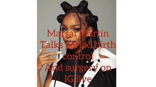 Marsai Martin talks period,birth control and surgery on IG live ☕️