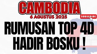 PREDIKSI CAMBODIA JITU 6 AGUSTUS 2025 | BOCORAN TOGEL CAMBODIA HARI INI | RUMUS TERJITU CAMBODIA