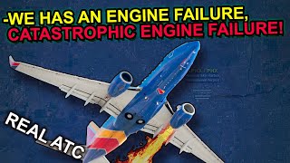 CATASTROPHIC ENGINE FAILURE. Pilots and ATC did an amazing job. REAL ATC