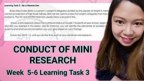 CONDUCTING A STATISTICAL MINI -RESEARCH| Week 5-6 Learning Task 3| @LoveMATHTV