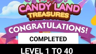 CANDY LAND TREASURES LEVEL 1 TO 40 ✅ DIG EVENT MONOPOLY GO #candy #land #treasures #monopolygo