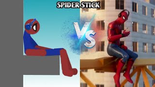 Spider Stickman vs Animated Spiderman |Stickman Dismounting funny moments #10 screenshot 5