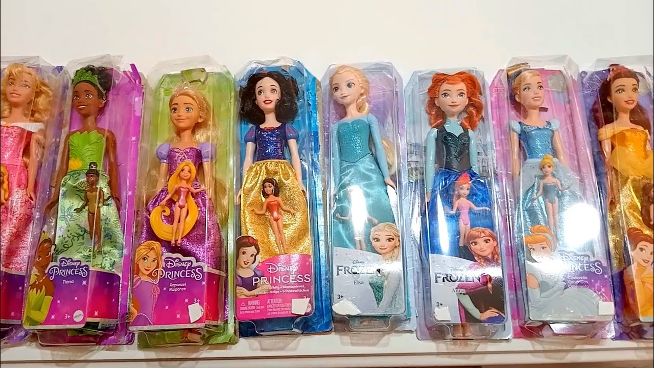 Rainbow Disney Princess Doll Mattel and Original Dolls ~ DIY Miniature Dress Satisfying Dolls ASMR