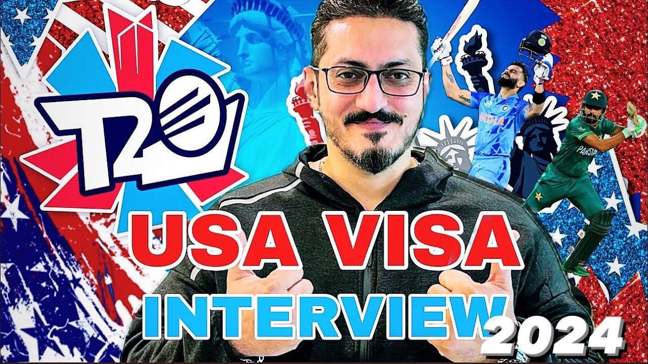 USA VISA INTERVIEW FOR T20 CRICKET MATCH | cricket match 2024 (b1/b2) 