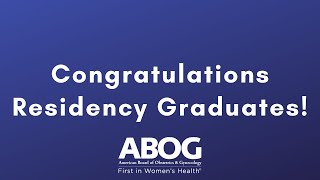 Congratulations 2020 Residency Graduates!