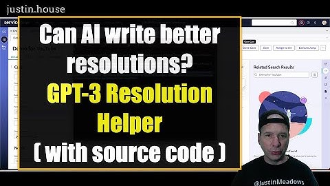 GPT-3 (AI) Resolution Helper for Incidents and Cases
