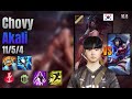 Chovy Mid Akali vs Ahri lol KR solo rank Full Game 16.8 | 쵸비 아칼리 vs 아리