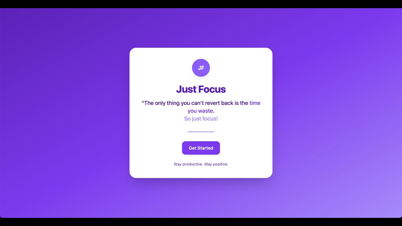 Just Focus – Web App Revamp | New UI, TypeScript Migration, Firebase ...