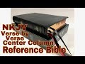 Nkjv verse by verse center column reference bible review in black goatskin