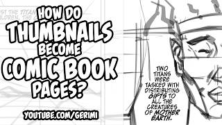 👉✏️🗯️ How Do Thumbnails become COMIC book Pages