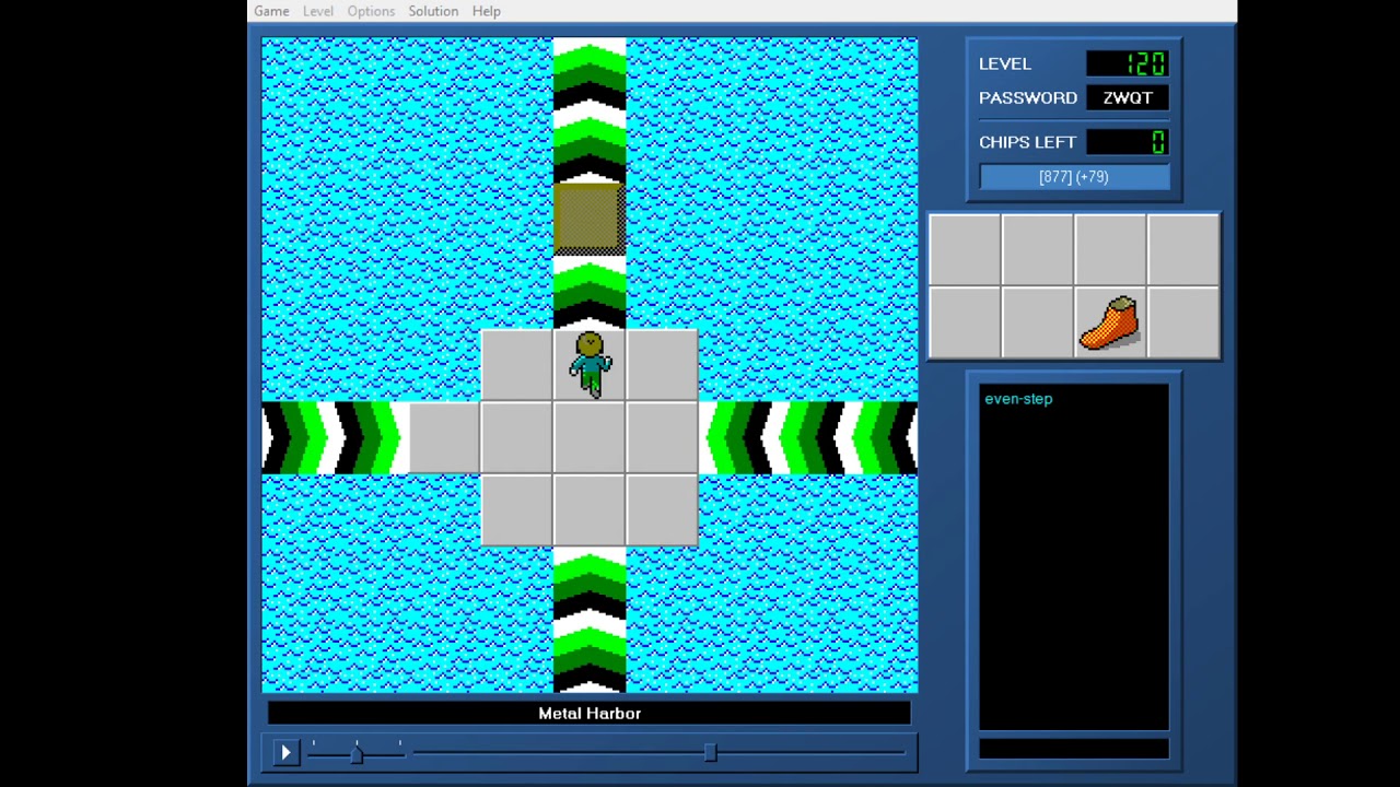 CCLP1 level 120 solution - 798 seconds