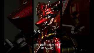 The progression of my RG Sazabi!!!