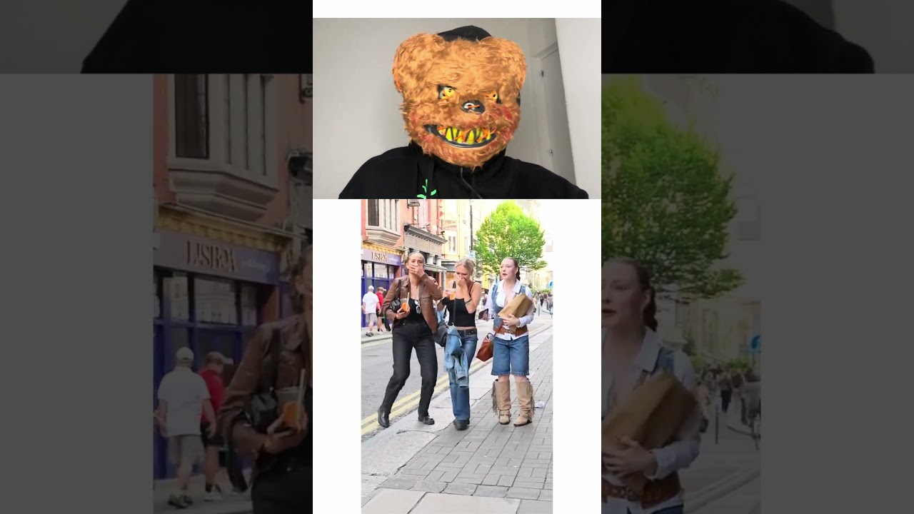 Bunny reacts to viral funny video of scared girls 