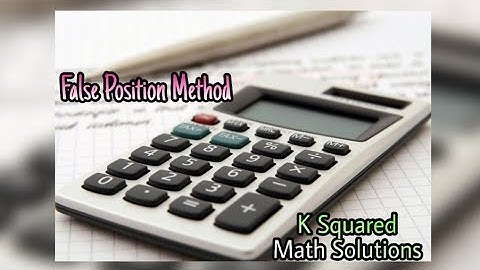 Regula falsi method or Method of false position