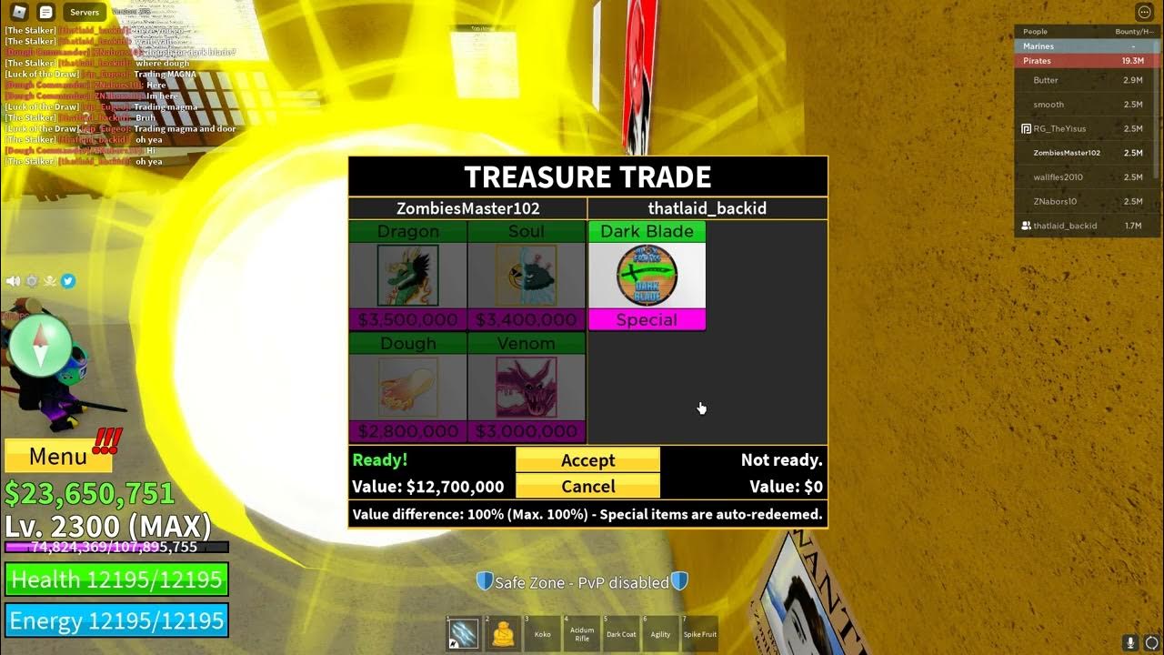 TRADING DARK BLADE For ANYTHING In Blox Fruits (Roblox) 