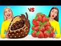 Desafío De Comida Real vs. De Comida Chocolate | Impresionante Trucos de Cocina por Choco DO