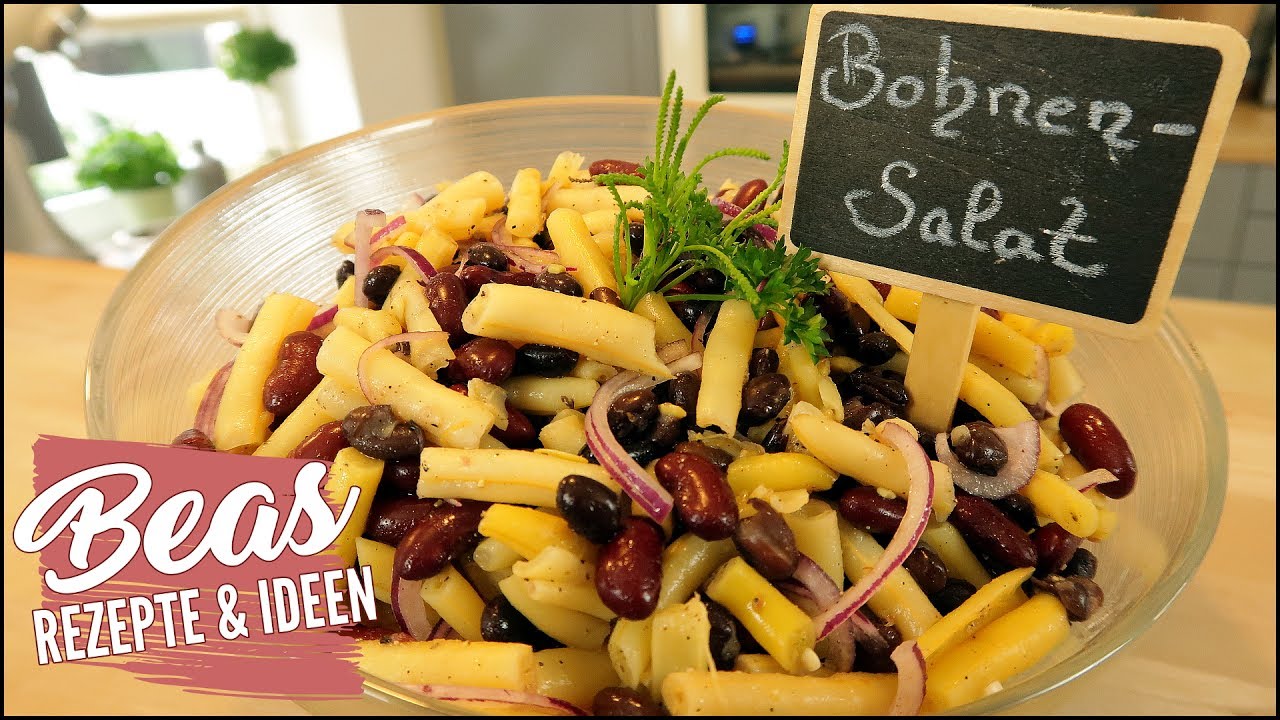 Bohnensalat Rezept 🥗 Schneller Grillsalat mit verschiedenen Bohnen ...