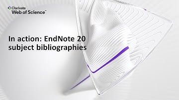 In action: EndNote 20 (Windows) subject bibliographies