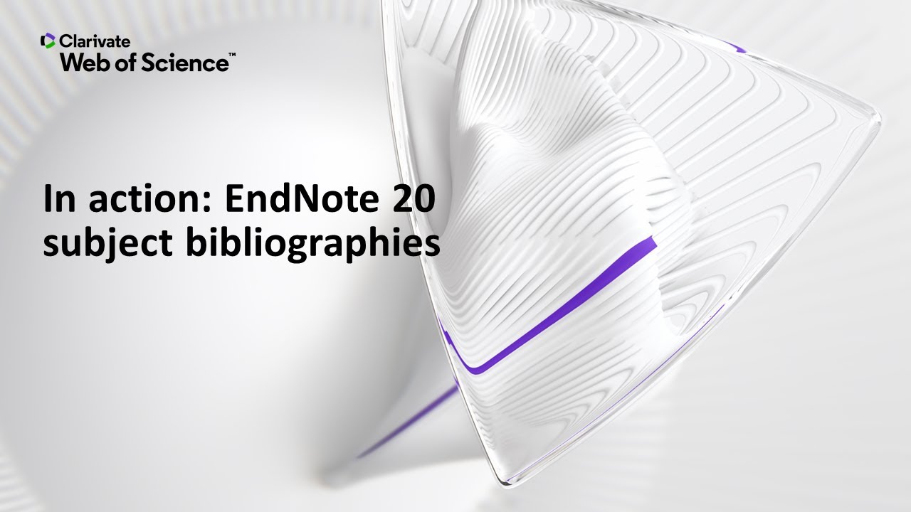 In action: EndNote 20 (Windows) subject bibliographies - YouTube