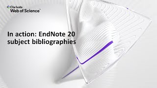 In action: EndNote 20 (Windows) subject bibliographies