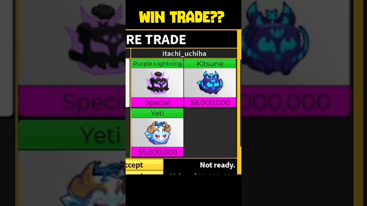 Trading Dragon for Purple lightning skin in Bloxfruits Roblox #bloxfruits #roblox