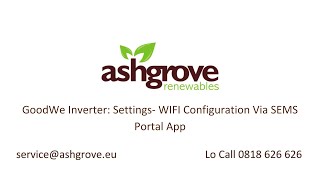 GoodWe Inverter Settings - WIFI Configuration Via SEMS Portal App screenshot 3