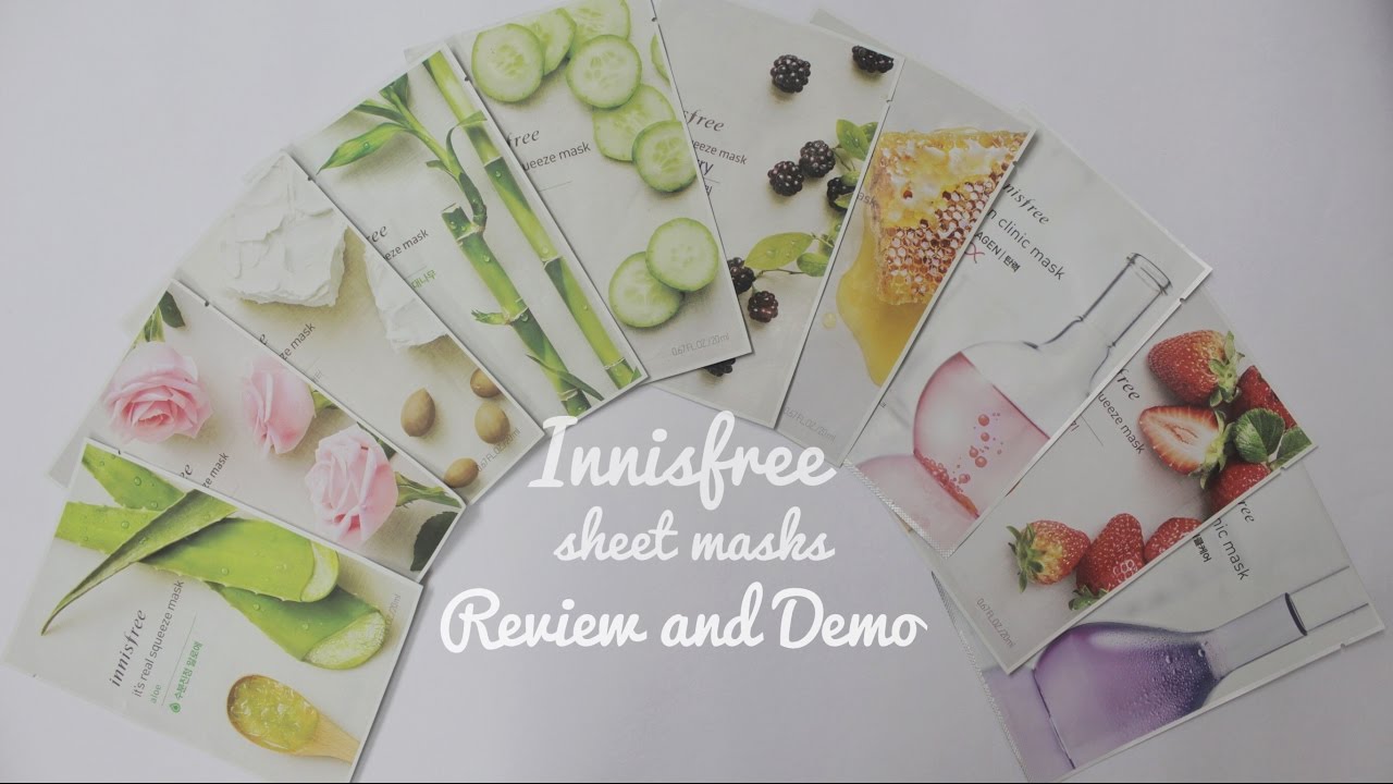 Innisfree Sheet Masks Review and Demo YouTube