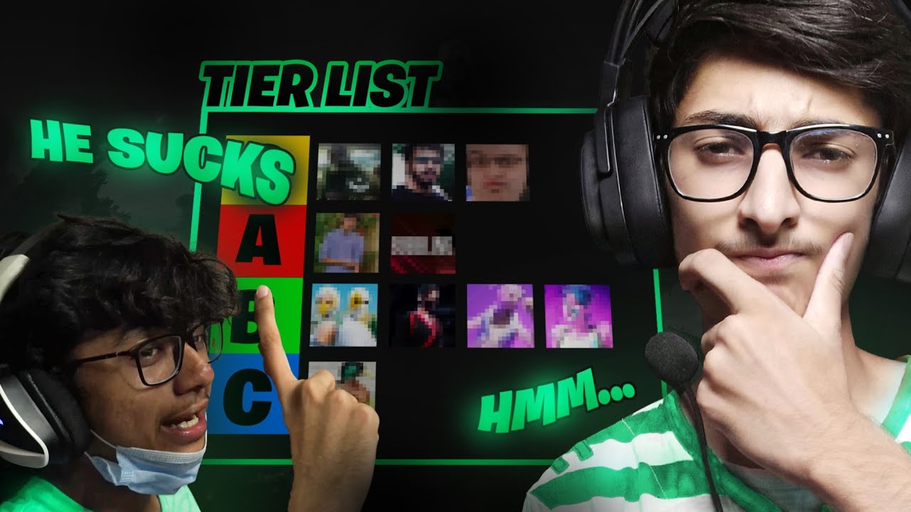 TEAM ARROW RANKED CONTENT CREATORS ( TIER LIST ) | PART 1