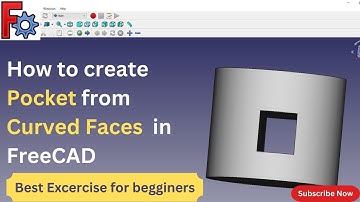 How to create pocket from Curved Faces in FreeCAD by Using Datum Plane | Very Easy Method