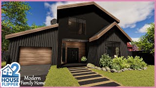 House Flipper 2 Sandbox Mode | Dark and Rich Coloured Modern Family Home  Build and Tour