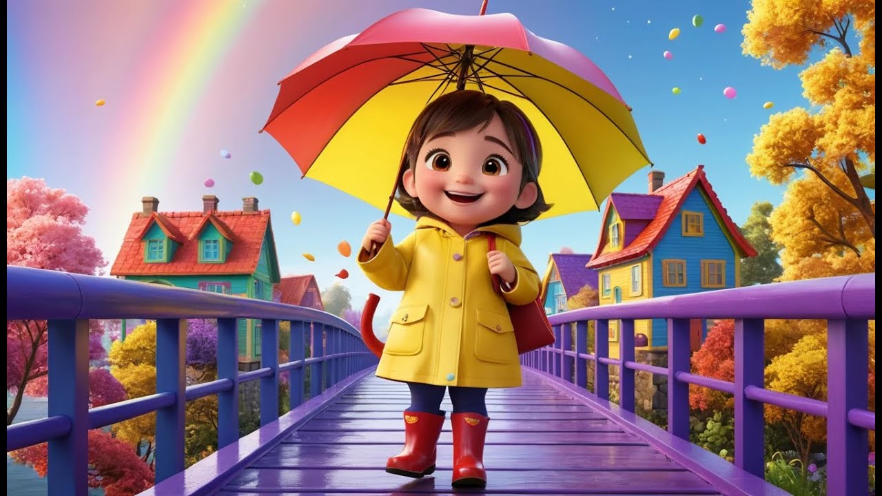 The Wobbly Rainbow Bridge | Colorful Adventure Song for Kids | Magical Rainbow Rhyme